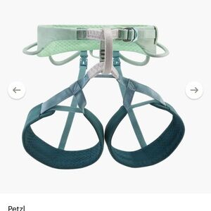 PETZL Aqua Blue/Gray Women’s SELENA Climbing Harness Belt M Bailey Certified